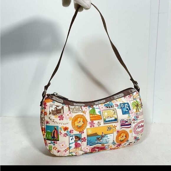 LeSportSac Hawaiian Stamps Design Hand Bag - Picture 1 of 9